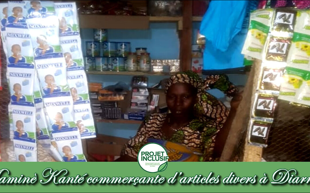 Maminè Kanté commerçante d’articles divers à Diarrani.