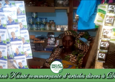 Maminè Kanté commerçante d’articles divers à Diarrani.