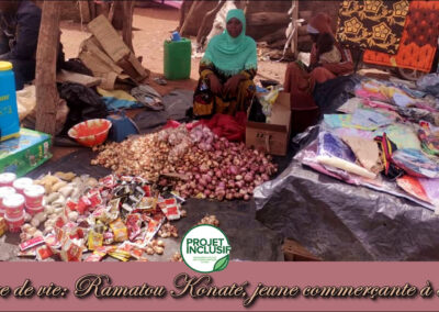 Histoire de vie : Ramatou Konaté la jeune commerçante à Fakola.                